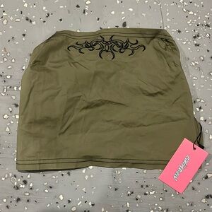 Edikted army green tank top. Size: xs